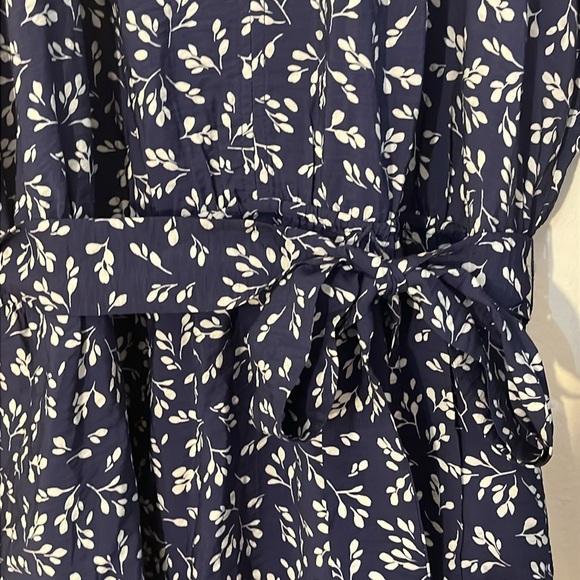 Draper James | floral leaves tiered ruffle hem Tie Waist dress Women’s size XXL - Picture 5 of 10